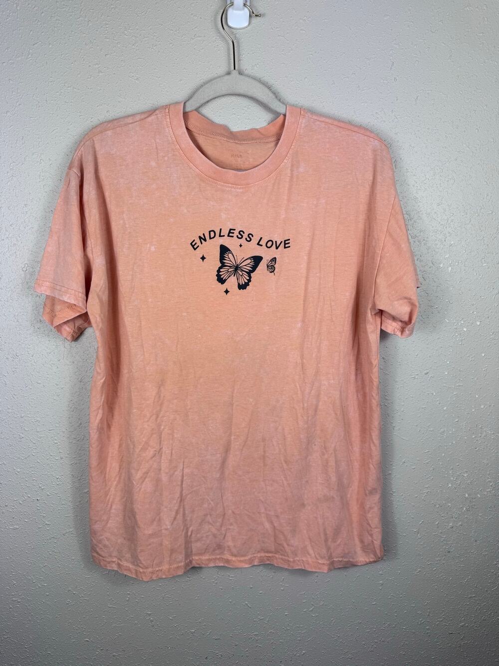 Orange Kiss Love Yourself Smiley Tee Womens Size M/L